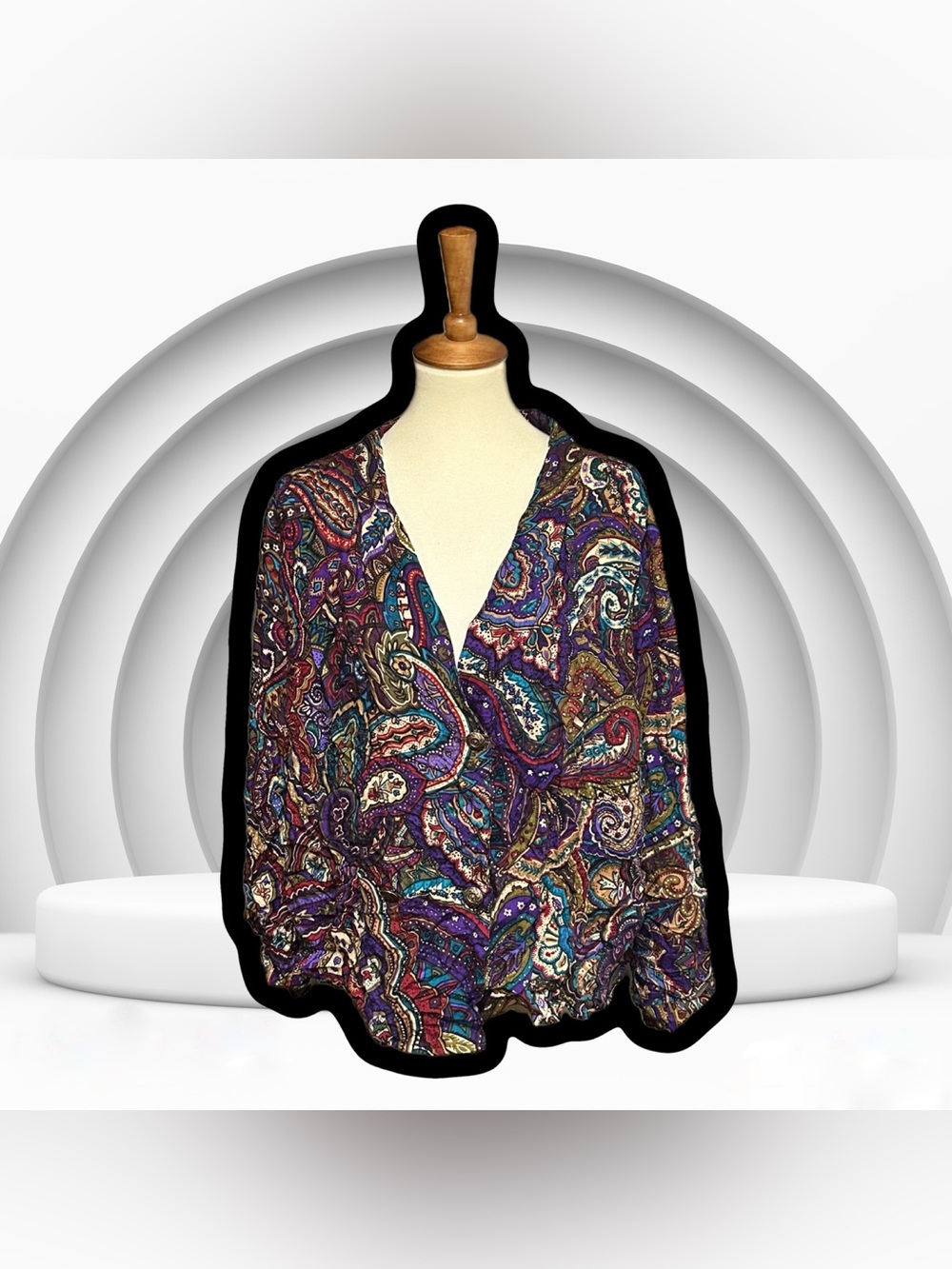 🌈 Lovely Vintage Purple Paisley Shirt